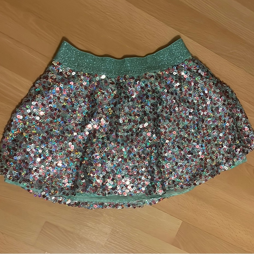 Girls Multicolor Sequin Skirt